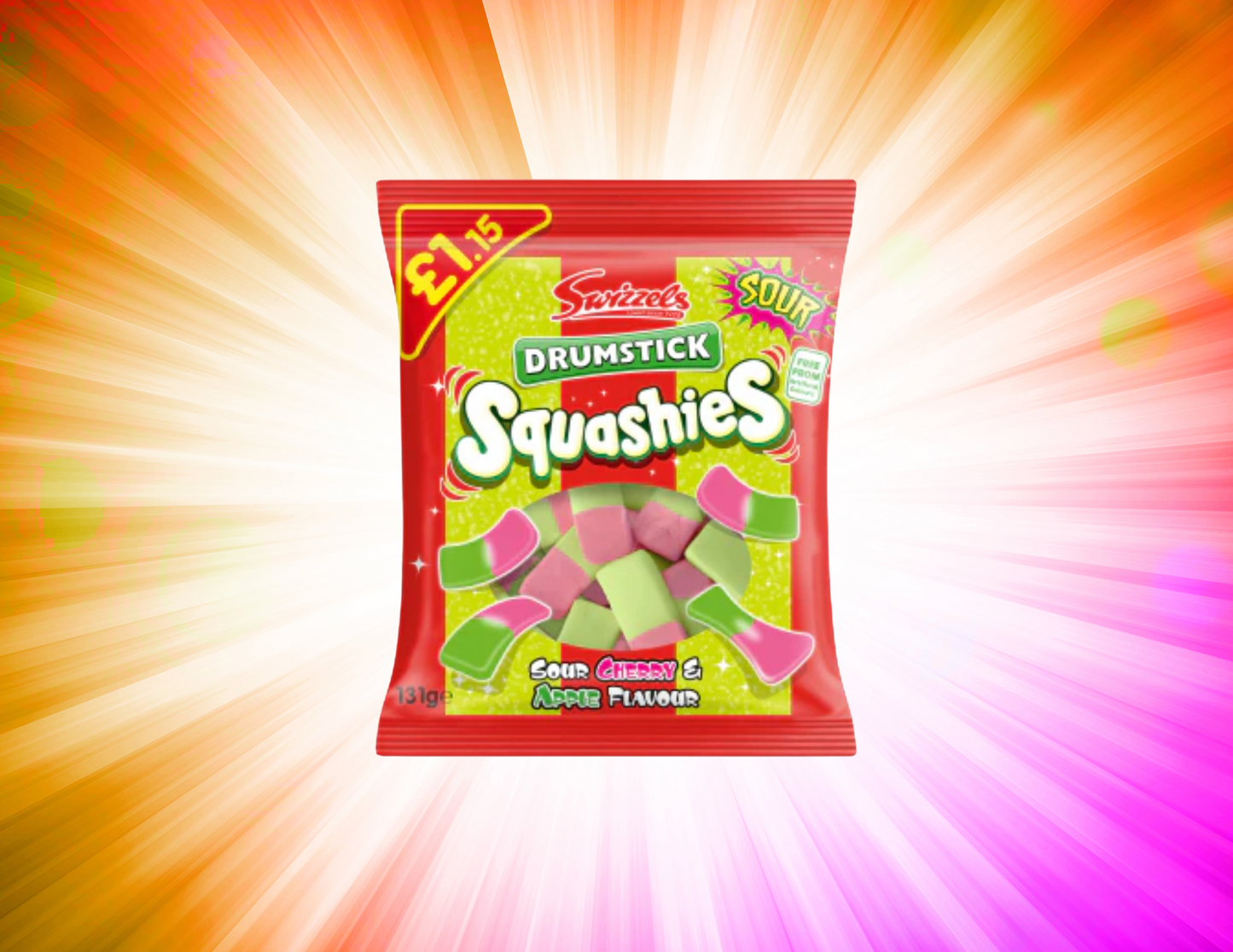 Swizzles Squashies Sour Cherry and Apple British Candy