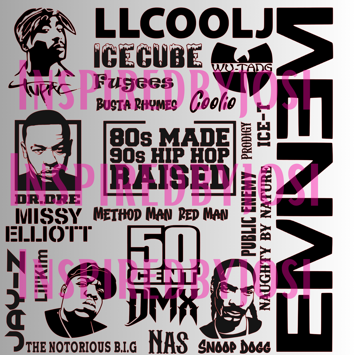 1990s Rappers Peekaboo Digital File