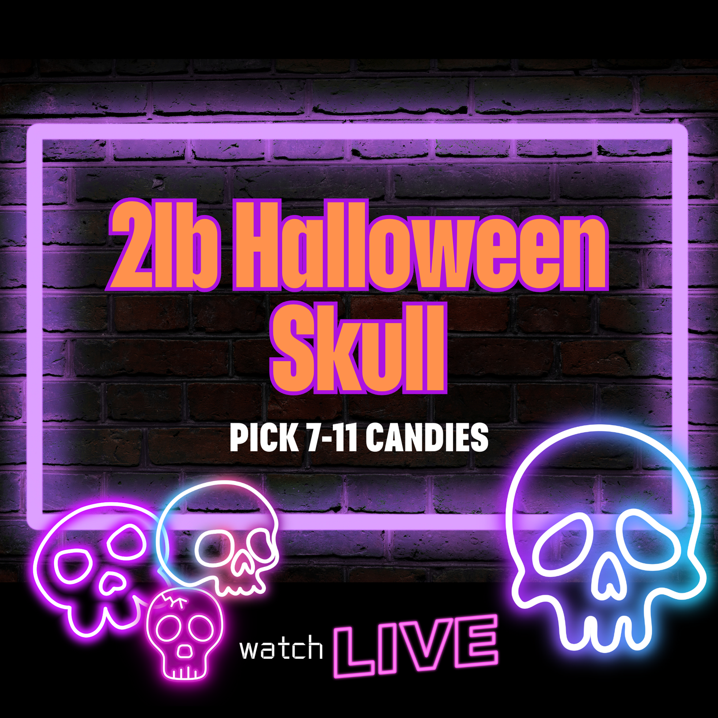 2lb} Gummy Mix HALLOWEEN skull
