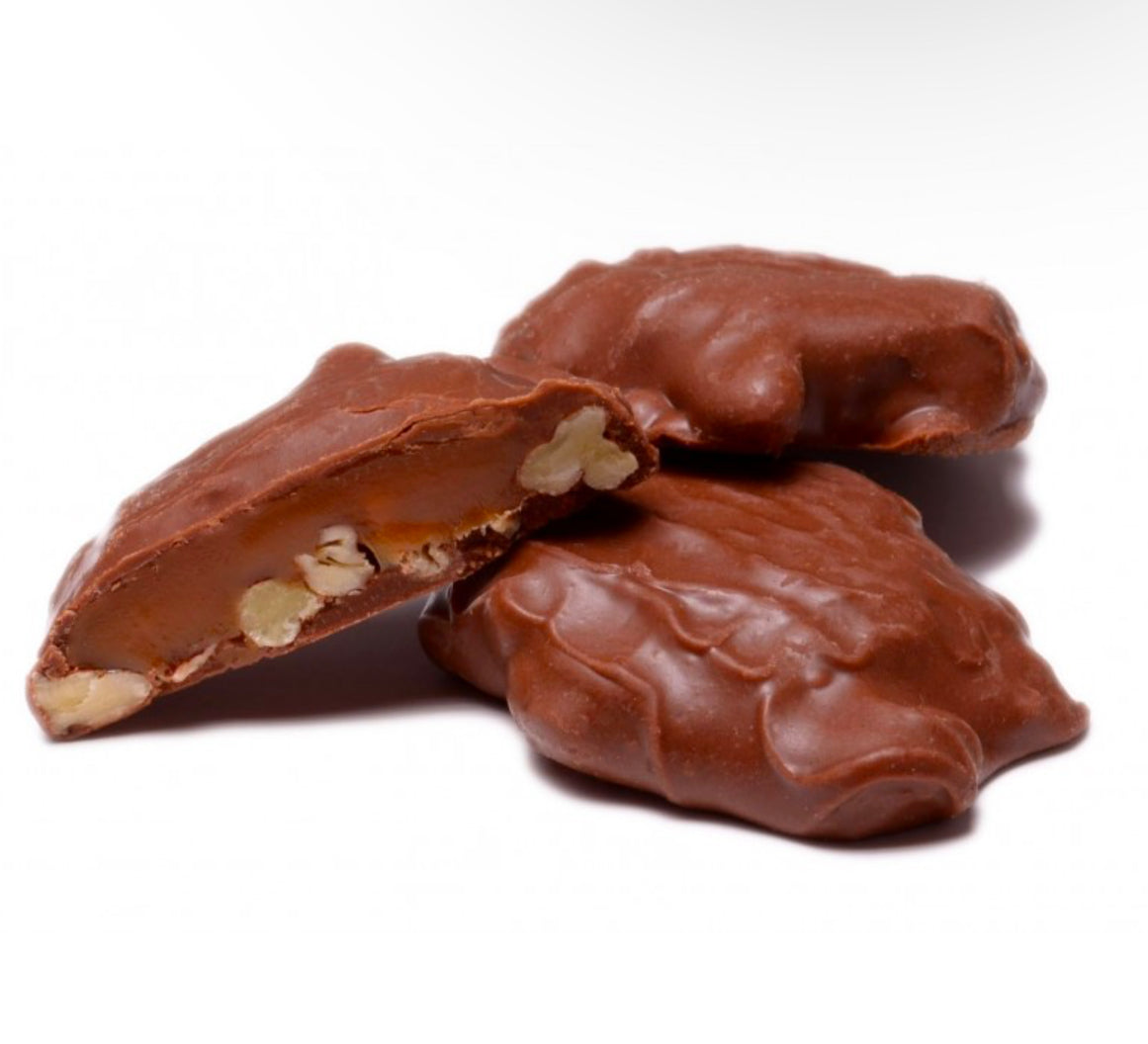 Chocolate Caramel Pecan Clusters
