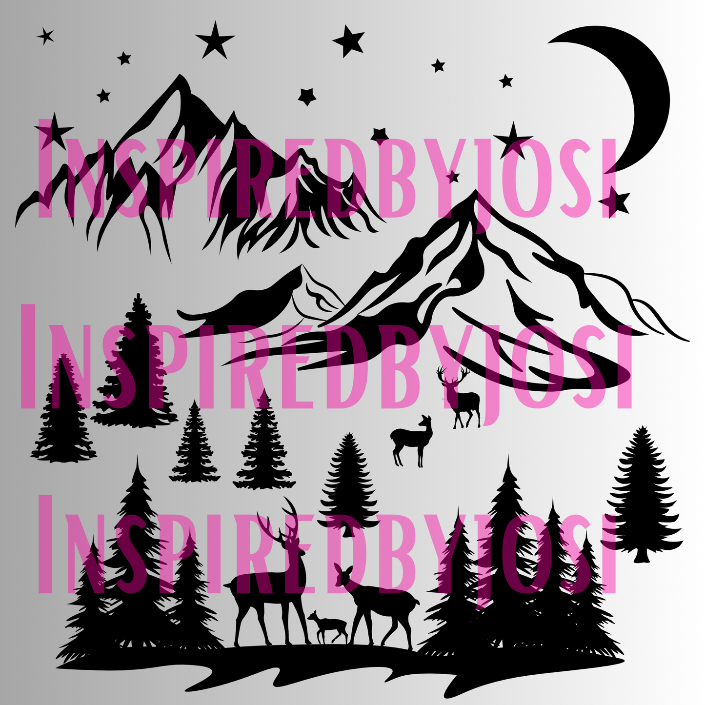 Mountain Scene Peekaboo Digital product