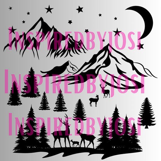 Mountain Scene Peekaboo Digital product