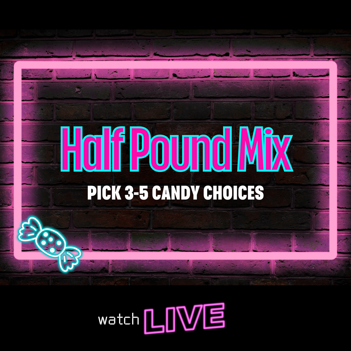 {1/2 lb}  Gummy Mix PICK 3-5 Candies