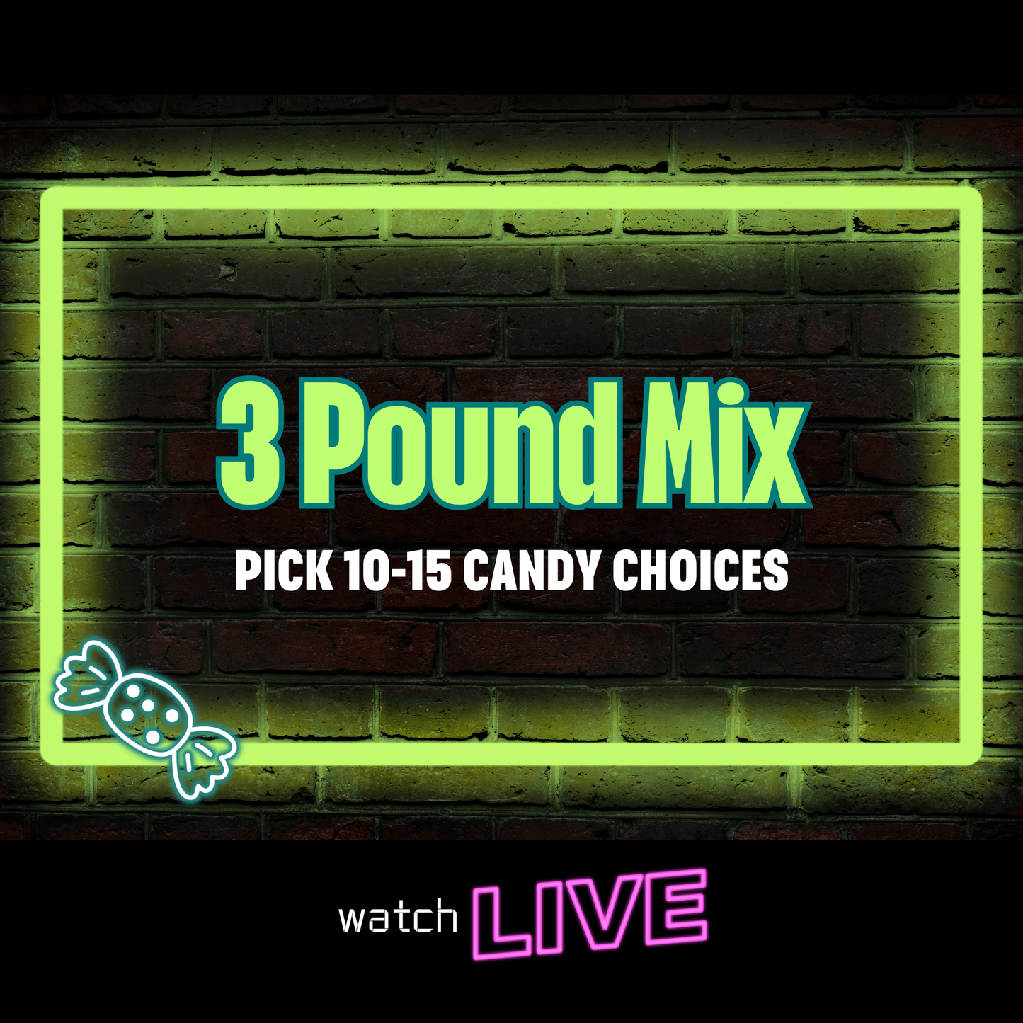 {3lb} Gummy Mix 10-15 Candy options added including
