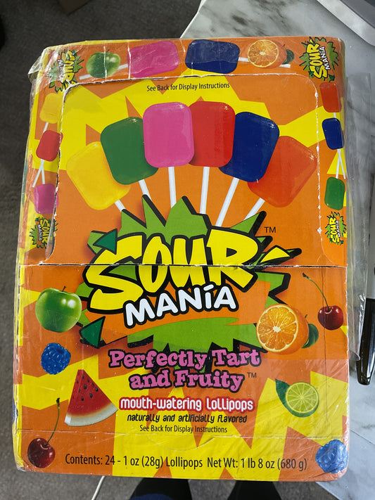 Sour Mania Lollipops