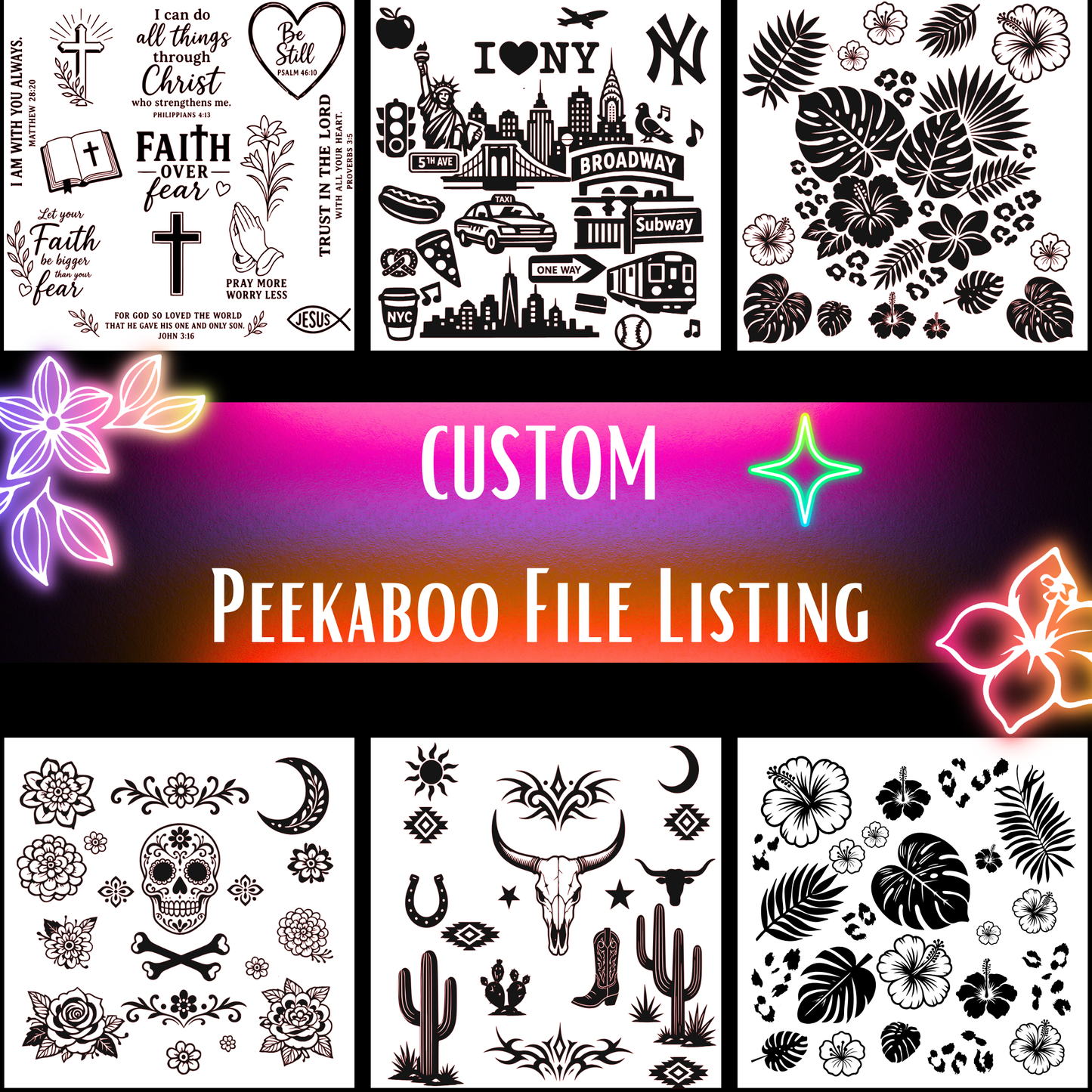 CUSTOM PEEKABOO FILE